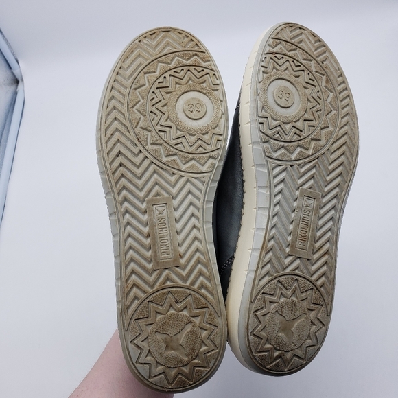 Pikolinos women US 39 gray leather upper tan accents leather lining laceup shoe - Picture 9 of 14